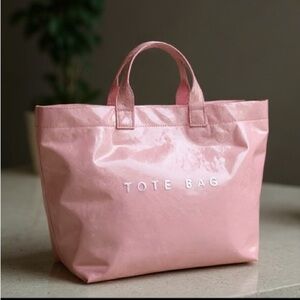 Pink Tear Resistant Paper Tote Bag Large Lightweight Brand New